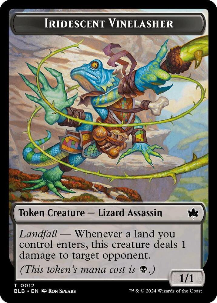 Iridescent Vinelasher Token 12 card from Bloomburrow