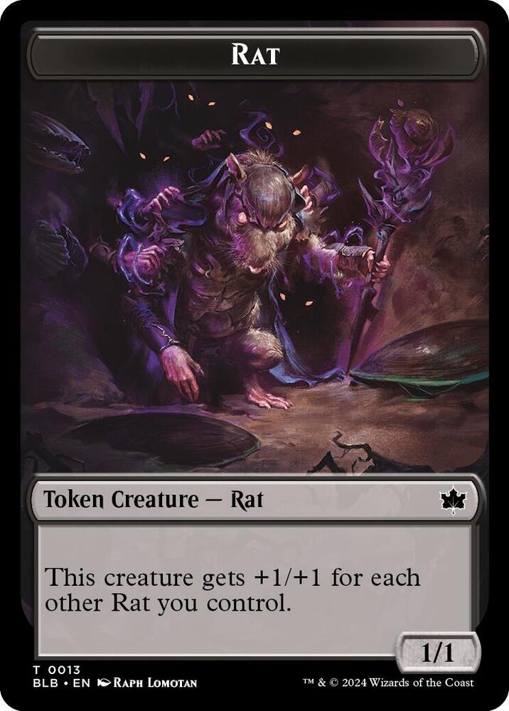 Rat Token 13 card from Bloomburrow