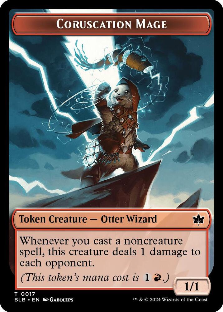 Coruscation Mage Token 17 card from Bloomburrow