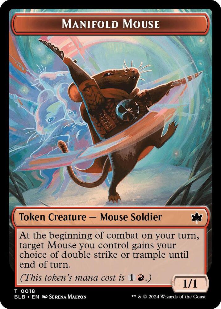 Manifold Mouse Token 18 card from Bloomburrow