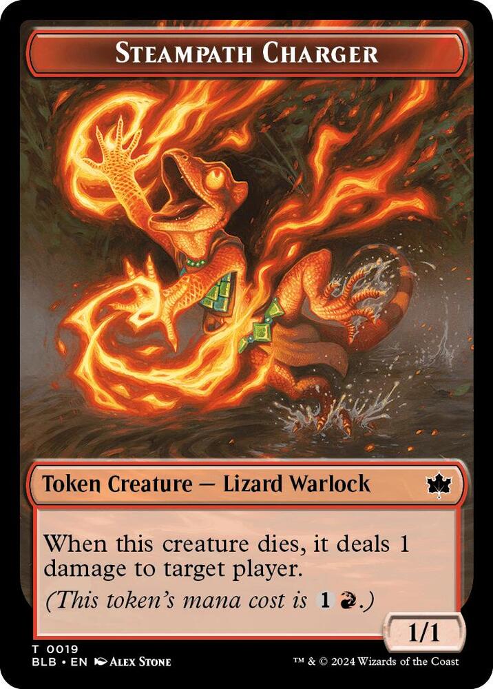 Steampath Charger Token 19 card from Bloomburrow
