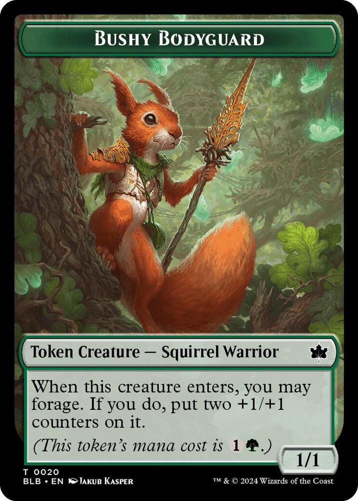 Bushy Bodyguard Token 20 card from Bloomburrow