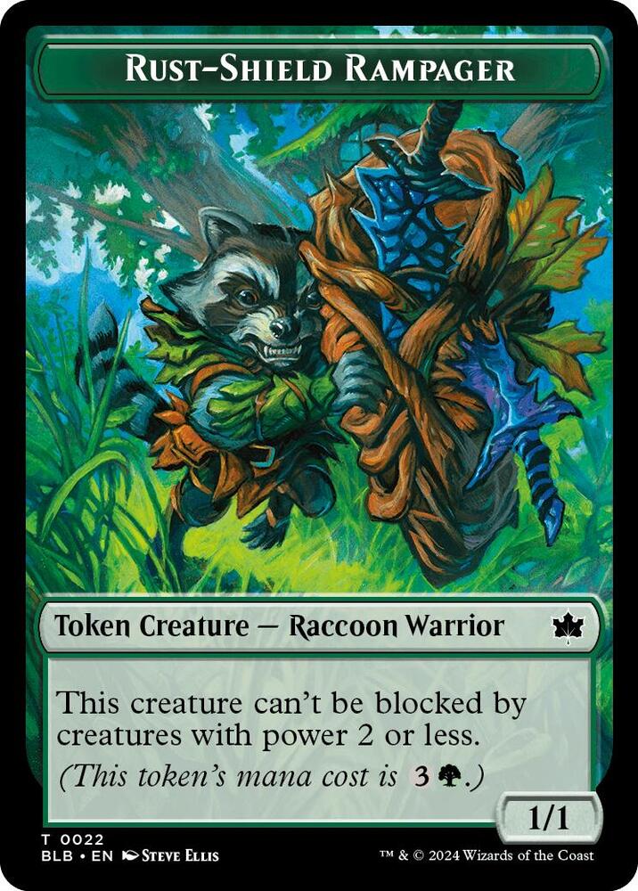 Rust-Shield Rampager Token 22 card from Bloomburrow
