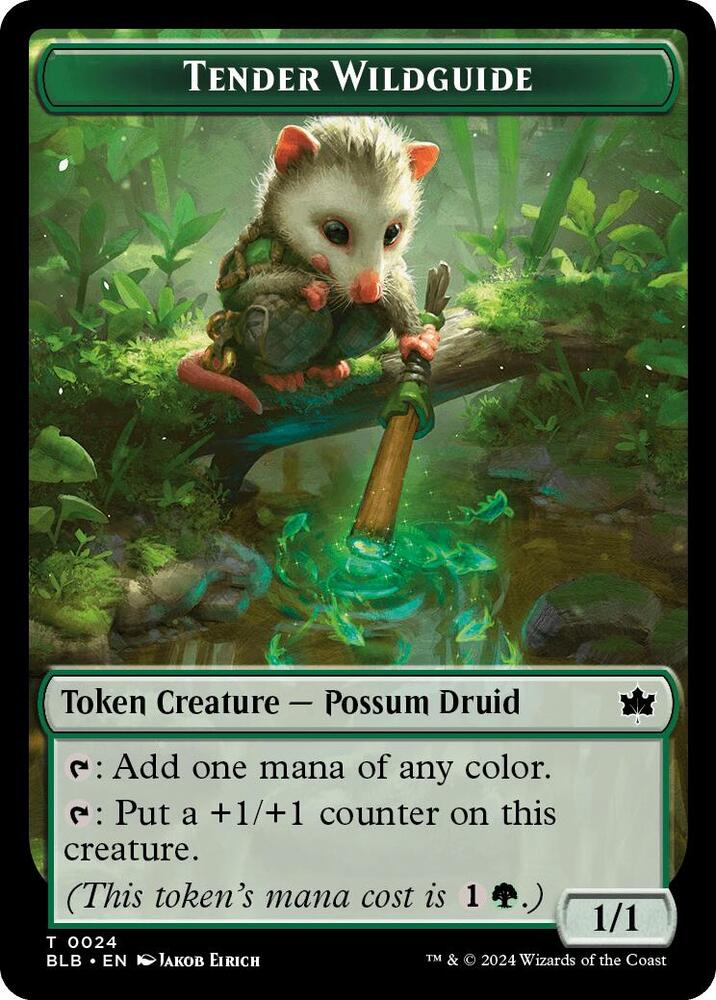 Tender Wildguide Token 24 card from Bloomburrow