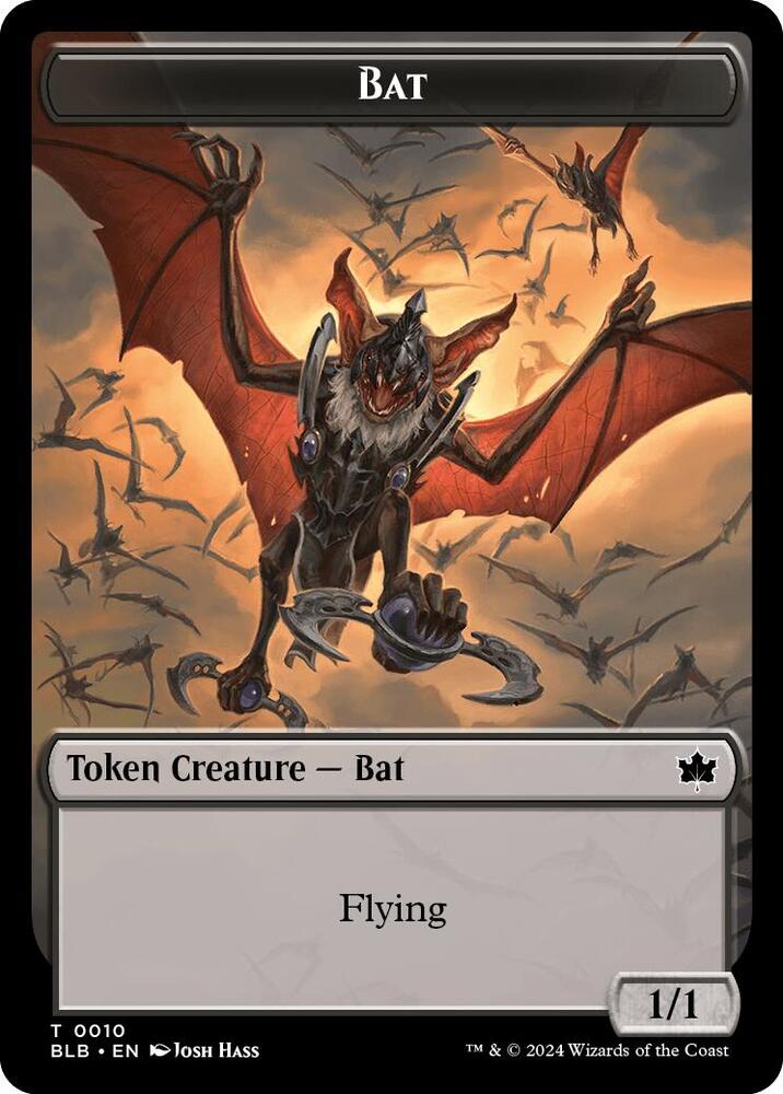 Bat // Intrepid Rabbit Double-Sided Token 10 // 2 card from Bloomburrow
