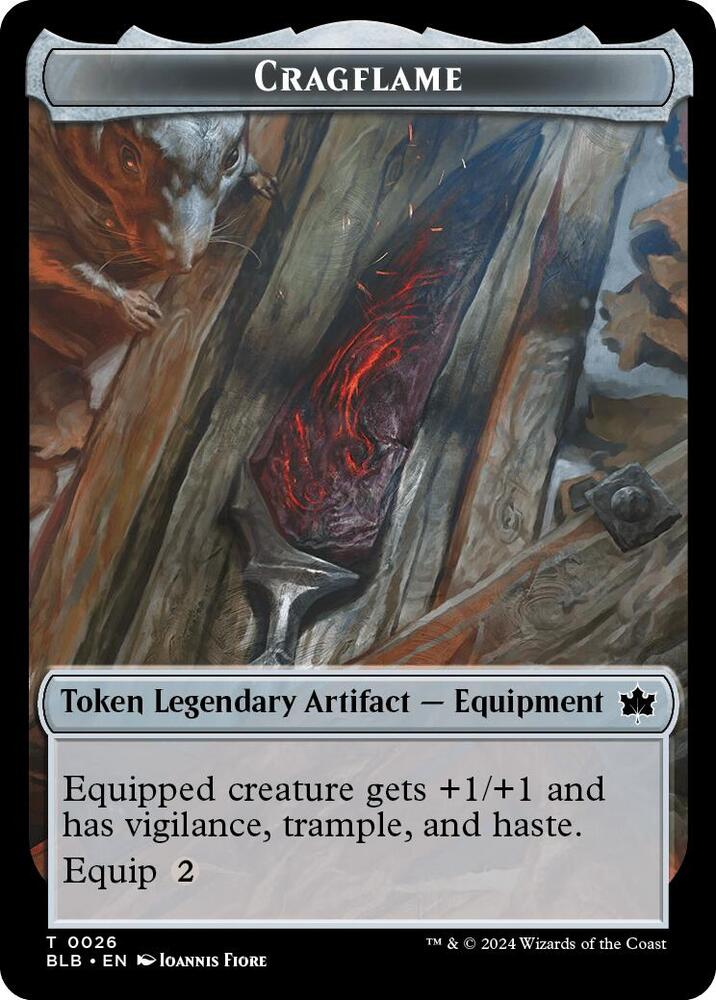 Cragflame // Starscape Cleric Double-Sided Token 26 // 15 card from Bloomburrow