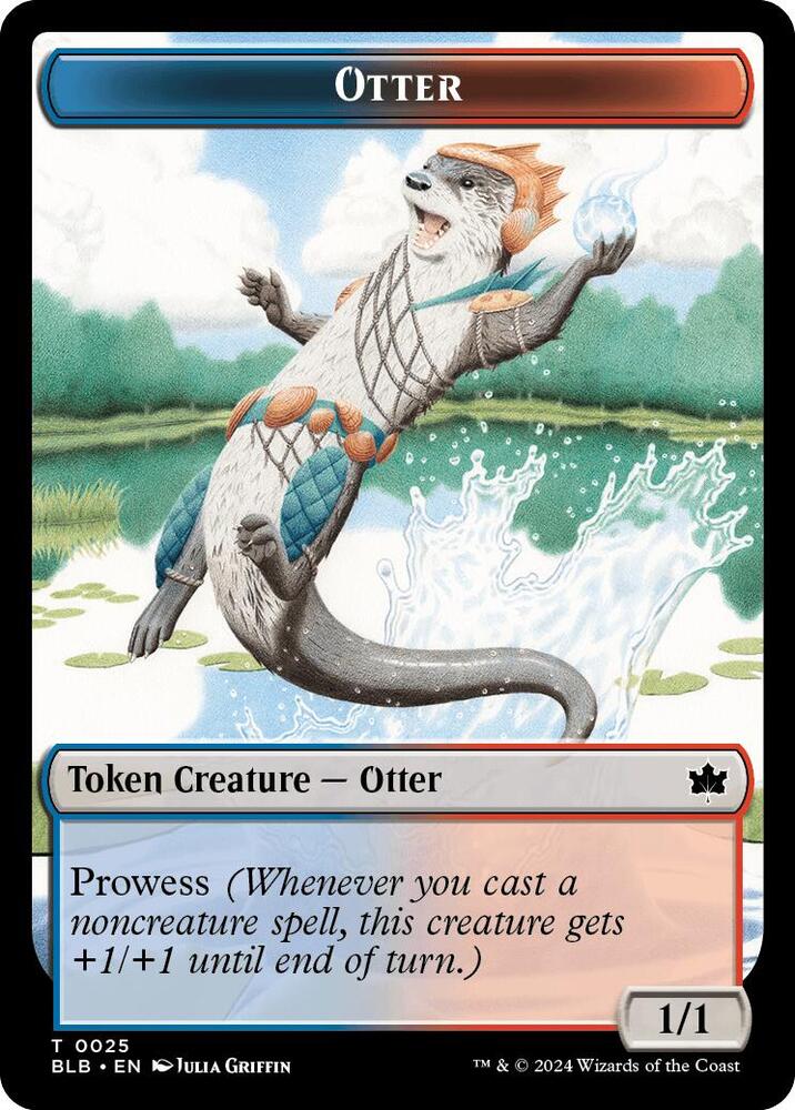 Otter // Thornplate Intimidator Double-Sided Token 25 // 16 card from Bloomburrow