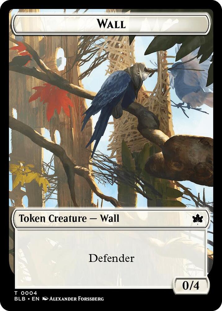 Wall // Intrepid Rabbit Double-Sided Token 4 // 2 card from Bloomburrow