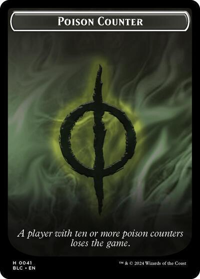 Poison Counter // Rabbit Double-Sided Token 41 // 3 card from Commander: Bloomburrow
