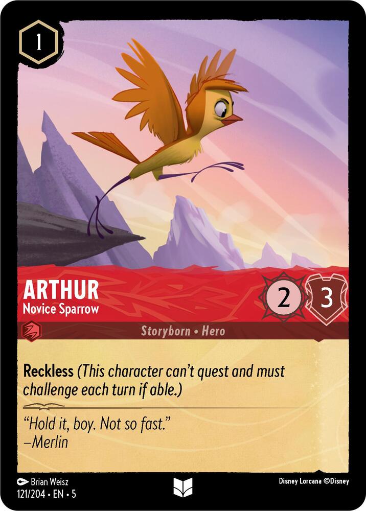 Arthur - Novice Sparrow 121/204 card from Shimmering Skies
