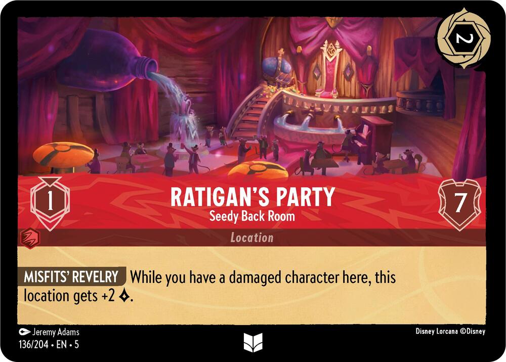 Ratigan's Party - Seedy Back Room 136/204 card from Shimmering Skies