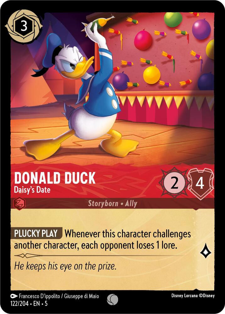Donald Duck - Daisy's Date 122/204 card from Shimmering Skies
