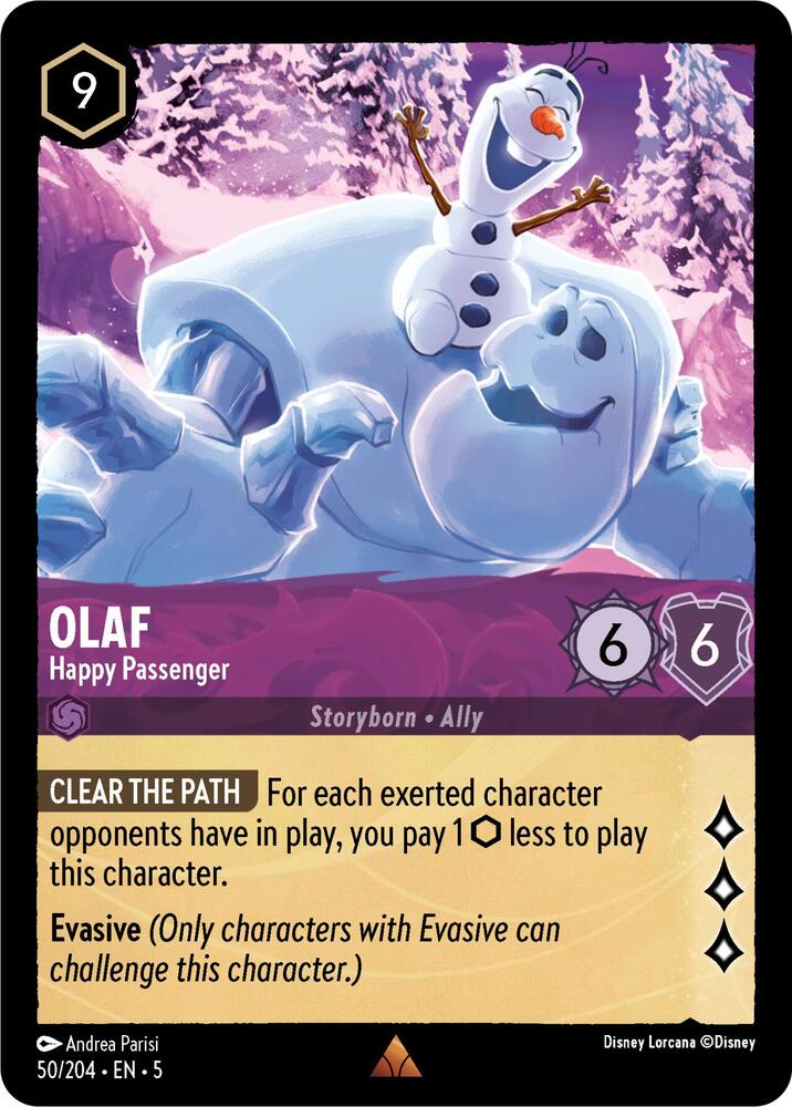 Olaf - Happy Passenger 50/204 card from Shimmering Skies