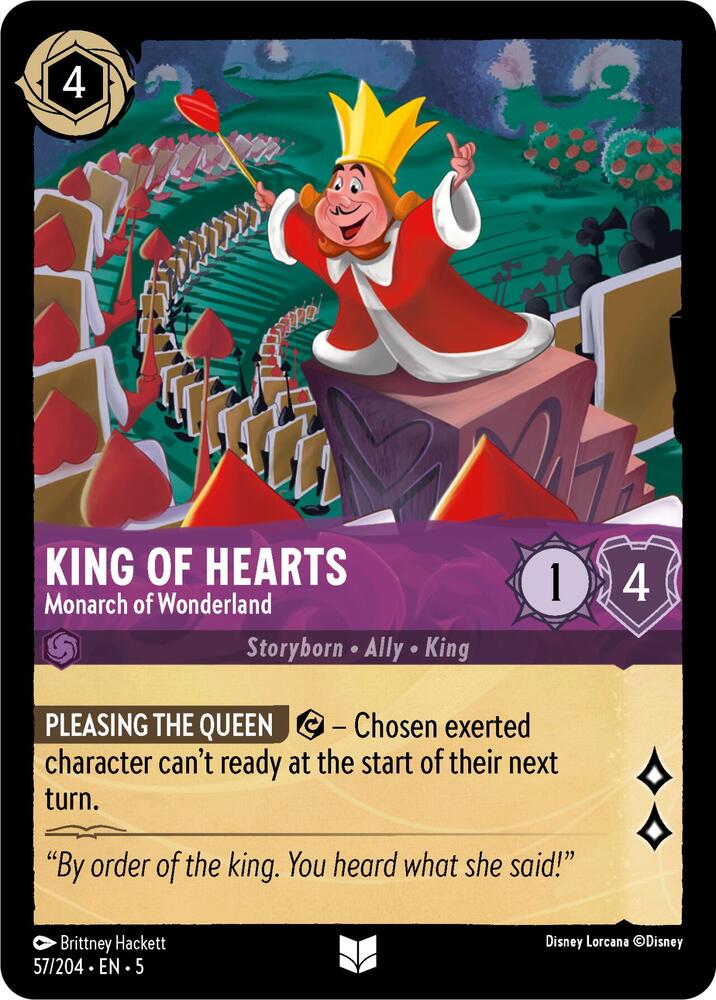 King of Hearts - Monarch of Wonderland 57/204 card from Shimmering Skies