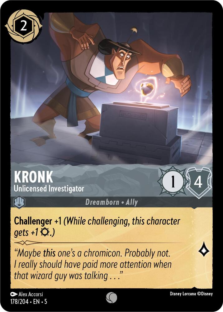 Kronk - Unlicensed Investigator 178/204 card from Shimmering Skies