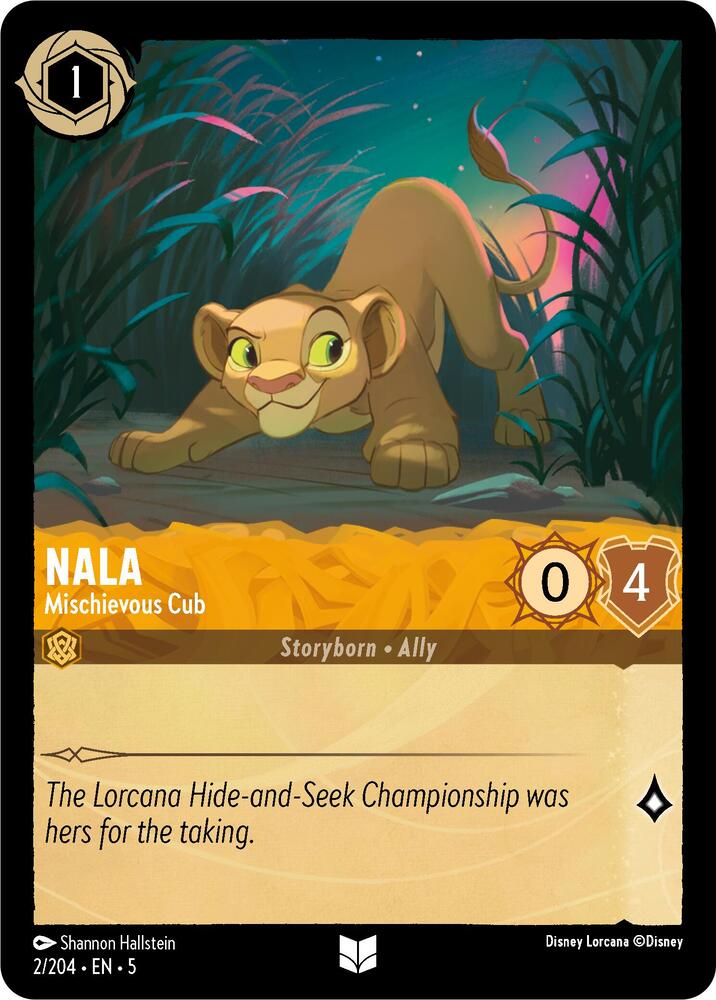 Nala - Mischievous Cub 2/204 card from Shimmering Skies