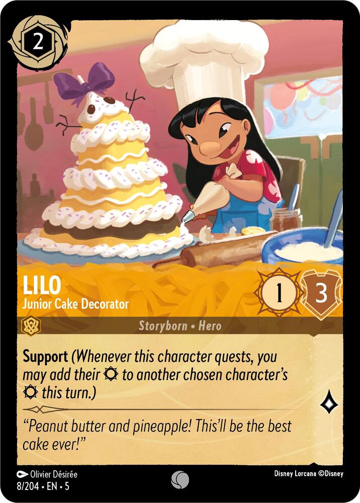 Lilo - Junior Cake Decorator 8/204 card from Shimmering Skies