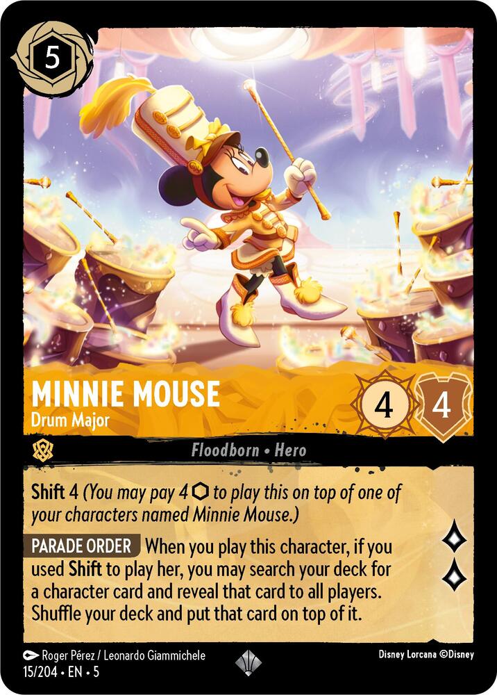 Minnie Mouse - Drum Major 15/204 card from Shimmering Skies