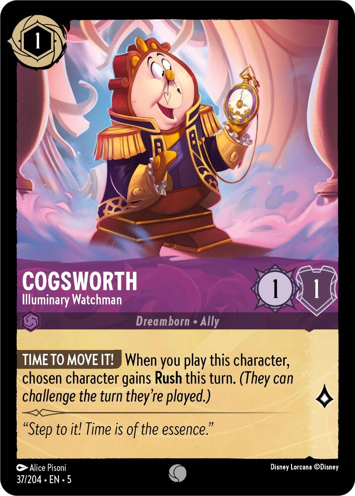 Cogsworth - Illuminary Watchman 37/204 card from Shimmering Skies
