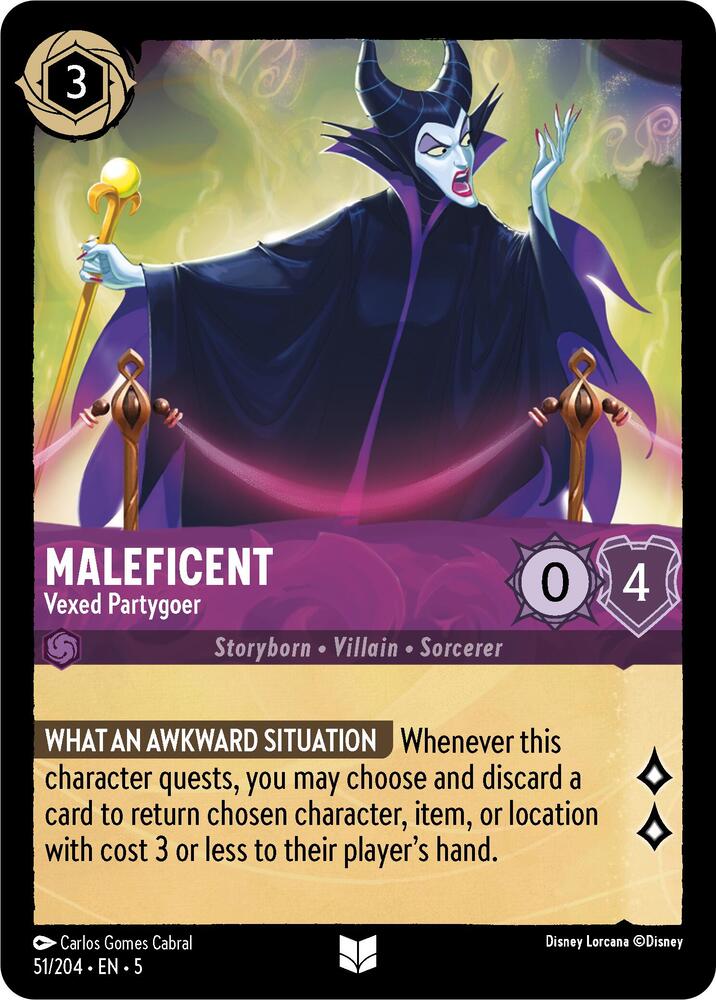 Maleficent - Vexed Partygoer 51/204 card from Shimmering Skies