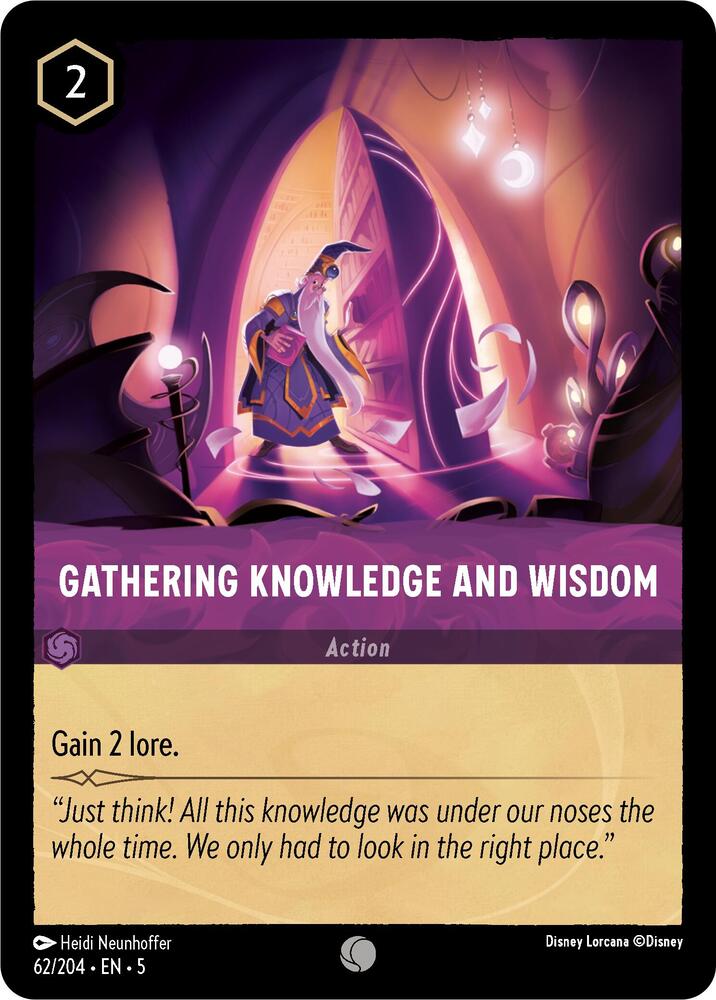 Gathering Knowledge and Wisdom 62/204 card from Shimmering Skies