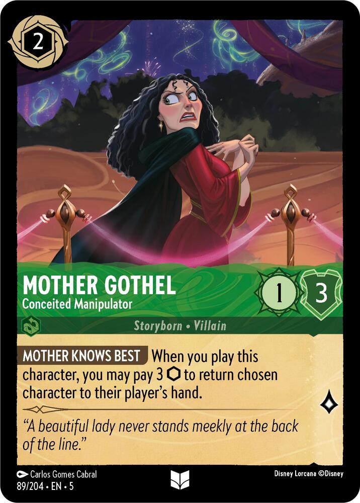 Mother Gothel - Conceited Manipulator 89/204 card from Shimmering Skies