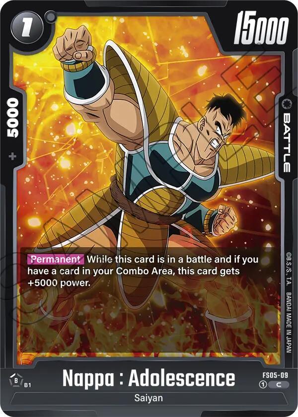 Nappa : Adolescence FS05-09 card from Starter Deck 5: Bardock