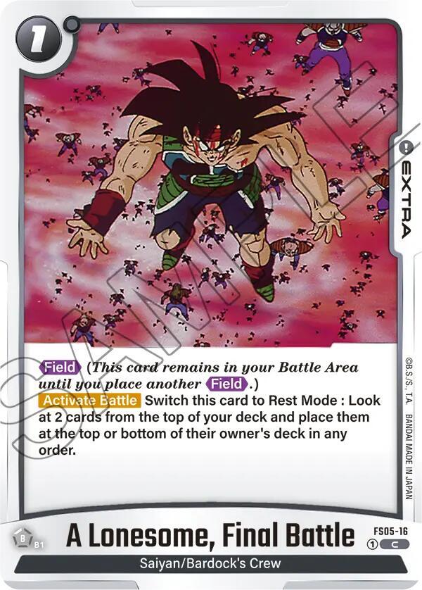A Lonesome, Final Battle FS05-16 card from Starter Deck 5: Bardock