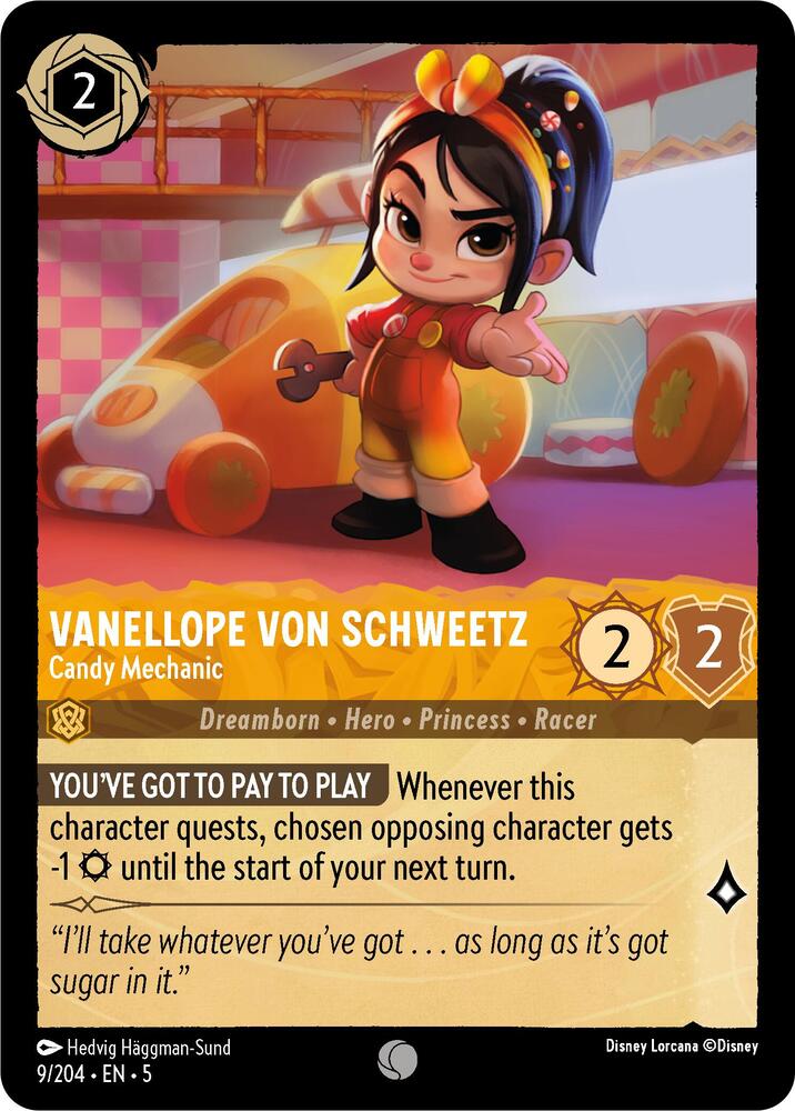 Vanellope von Schweetz - Candy Mechanic 9/204 card from Shimmering Skies