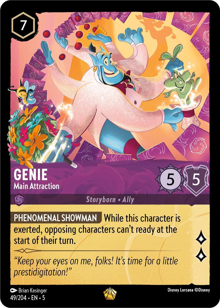Genie - Main Attraction 49/204 card from Shimmering Skies