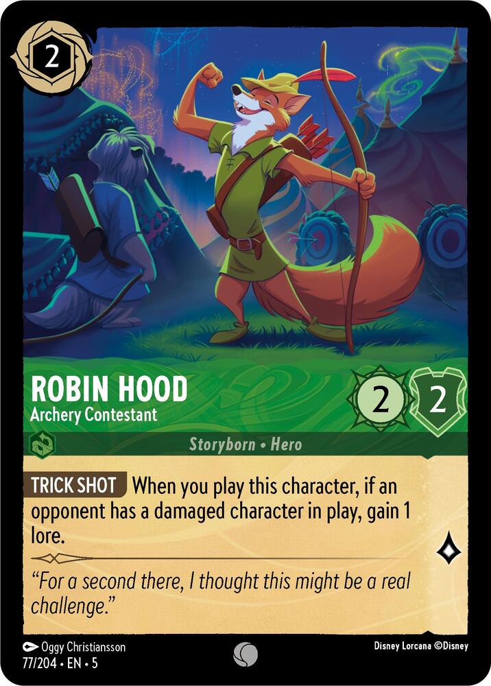 Robin Hood - Archery Contestant 77/204 card from Shimmering Skies