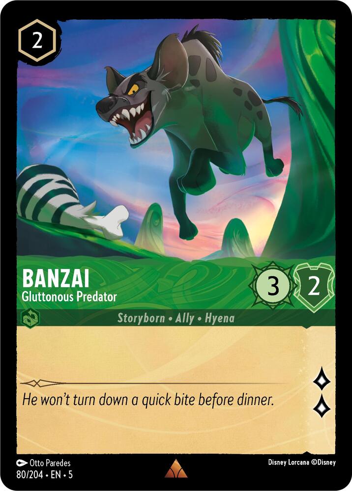 Banzai - Gluttonous Predator 80/204 card from Shimmering Skies