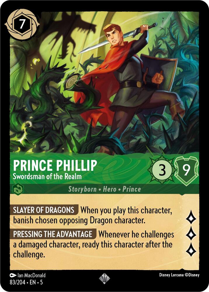 Prince Phillip - Swordsman of the Realm 83/204 card from Shimmering Skies