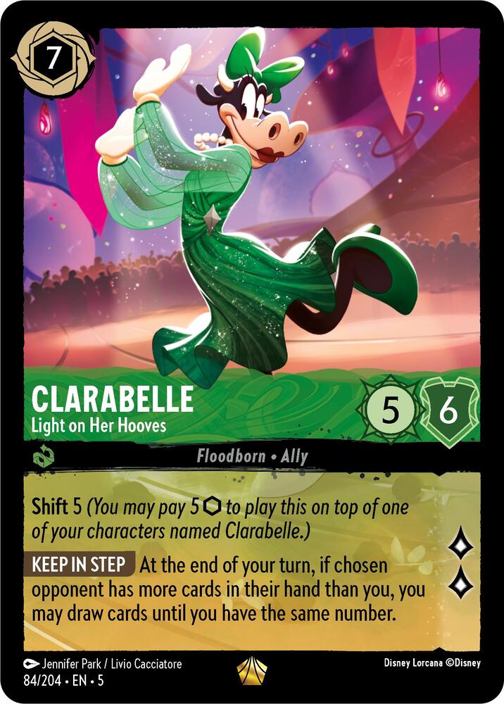 Clarabelle - Light on Her Hooves 84/204 card from Shimmering Skies