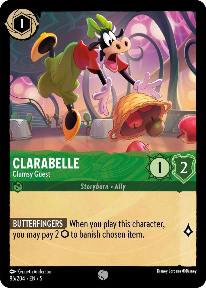 Clarabelle - Clumsy Guest 86/204 card from Shimmering Skies