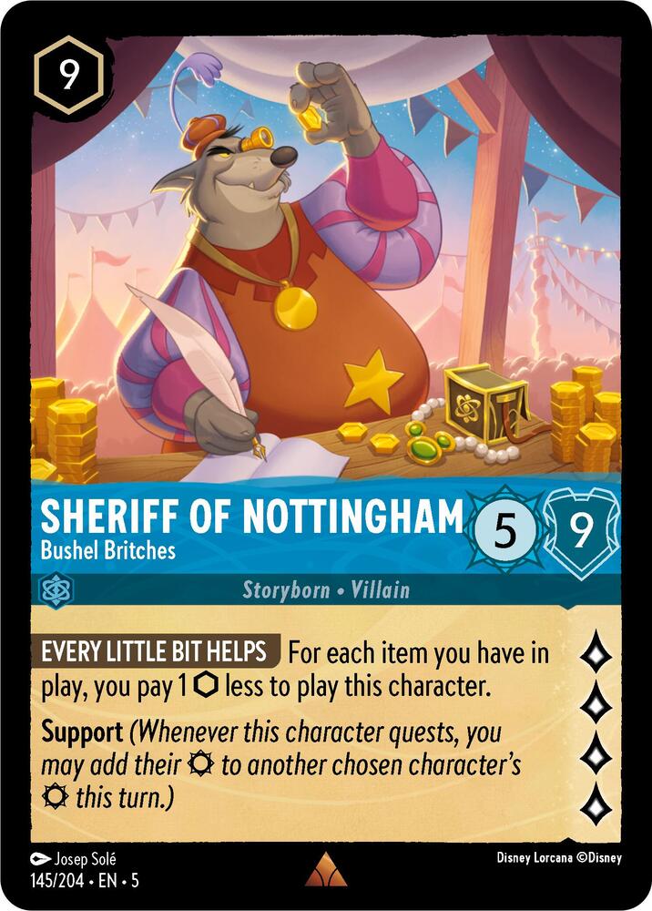 Sheriff of Nottingham - Bushel Britches 145/204 card from Shimmering Skies