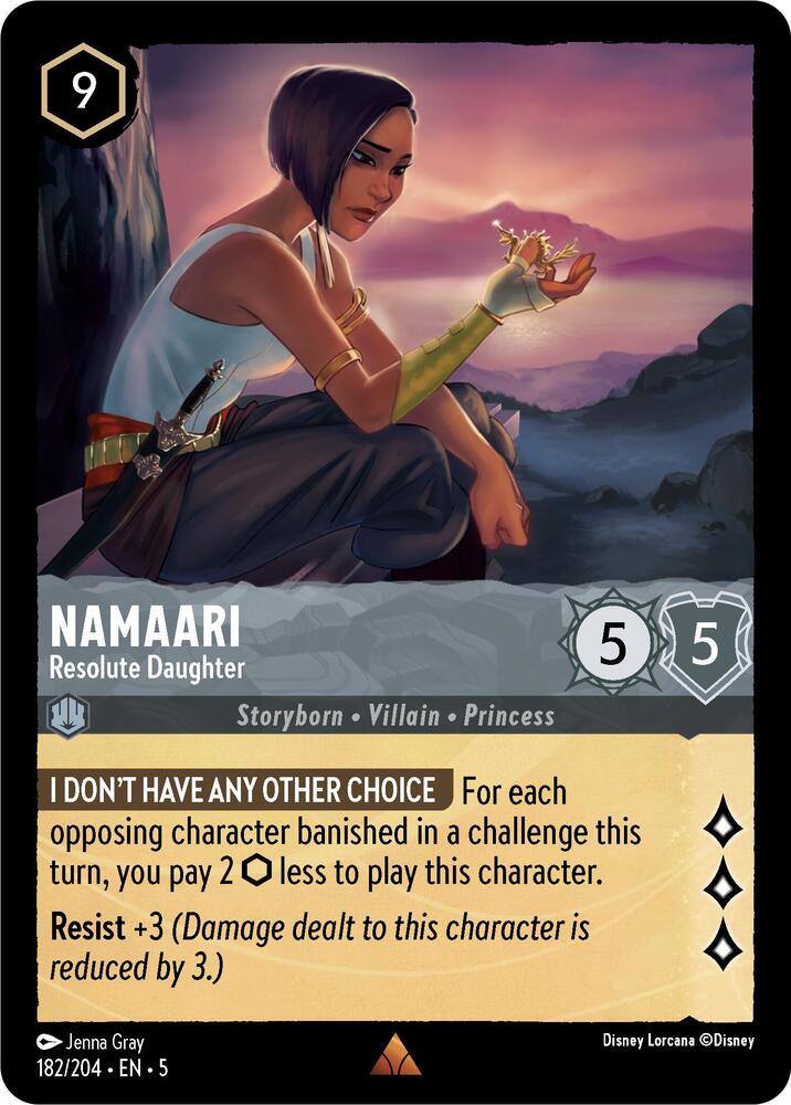 Namaari - Resolute Daughter 182/204 card from Shimmering Skies