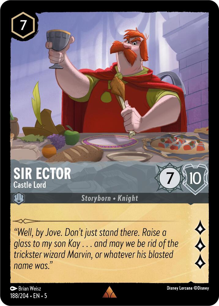 Sir Ector - Castle Lord 188/204 card from Shimmering Skies