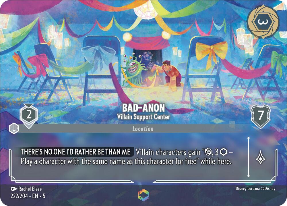 Bad-Anon - Villain Support Center (Enchanted) 222/204 card from Shimmering Skies