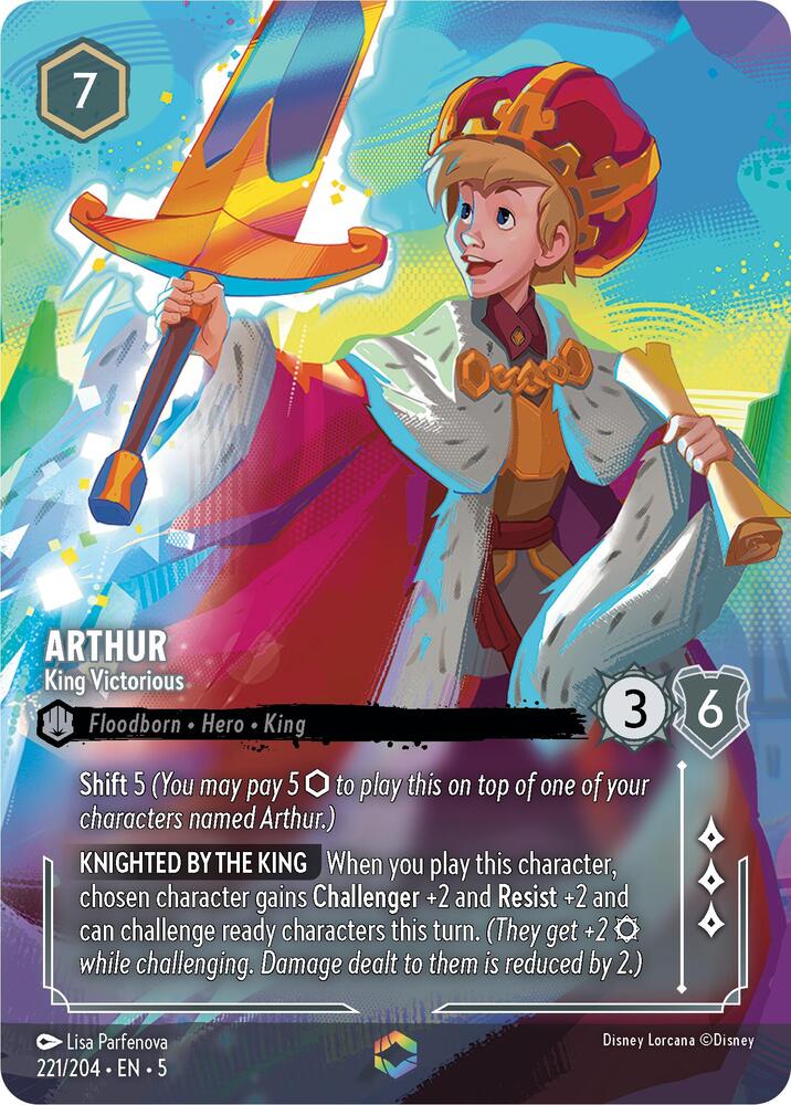 Arthur - King Victorious (Enchanted) 221/204 card from Shimmering Skies