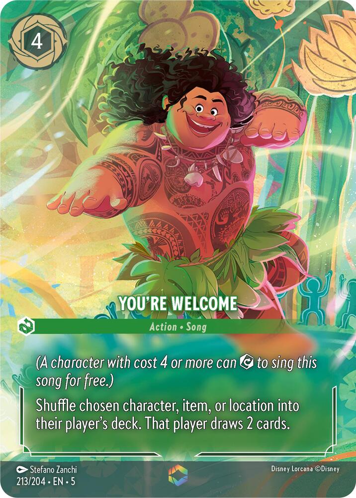 You're Welcome (Enchanted) 213/204 card from Shimmering Skies