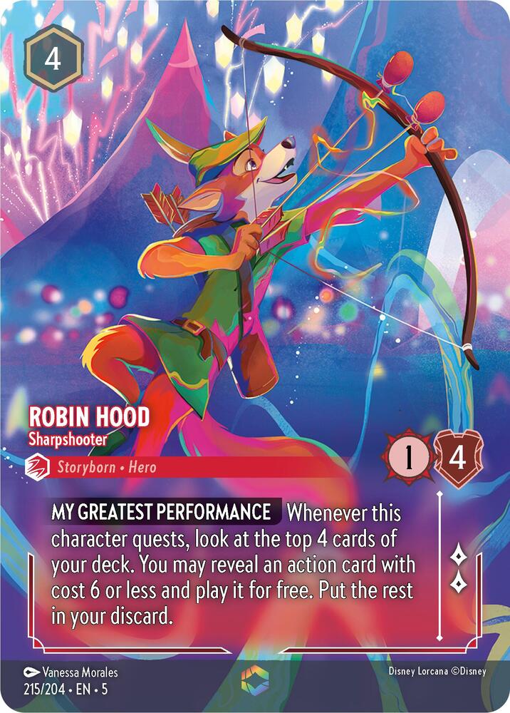 Robin Hood - Sharpshooter (Enchanted) 215/204 card from Shimmering Skies