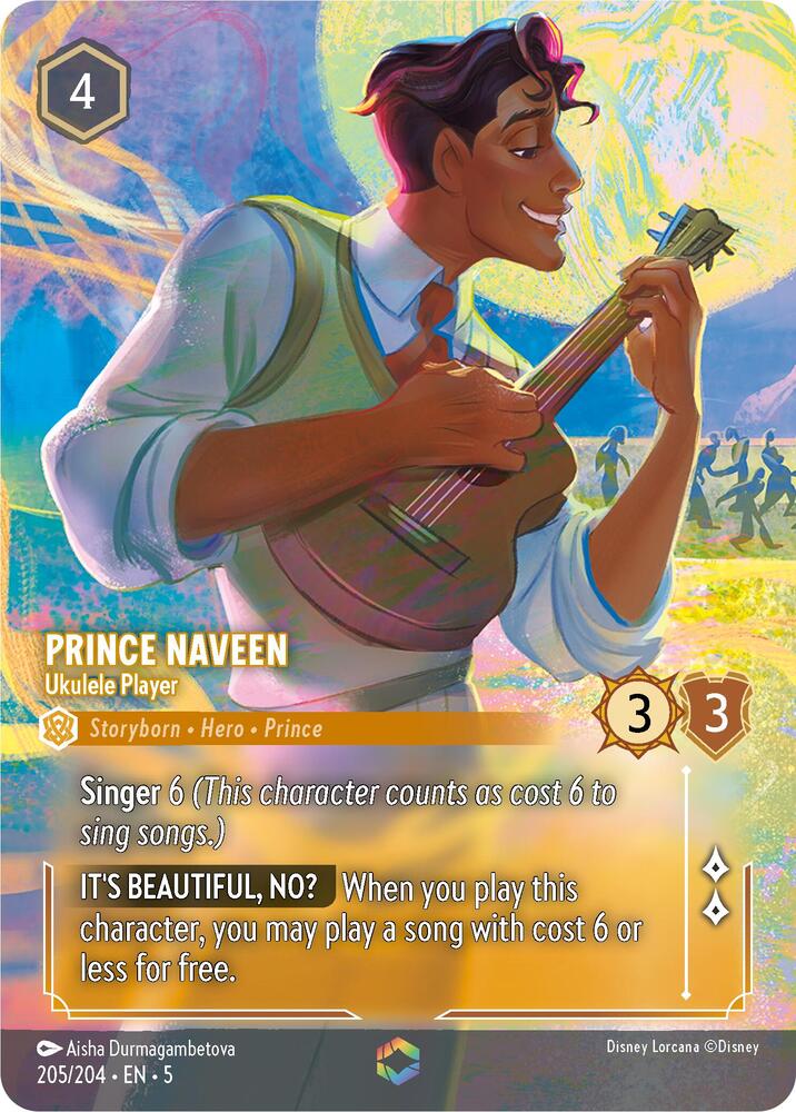 Prince Naveen - Ukulele Player (Enchanted) 205/204 card from Shimmering Skies