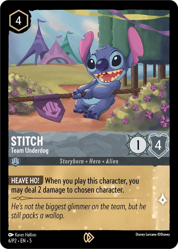 Stitch - Team Underdog 6 card from Disney Lorcana Promo Cards
