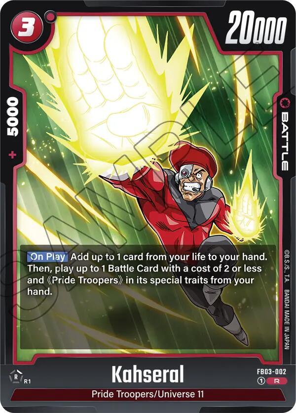 Kahseral FB03-002 card from Raging Roar