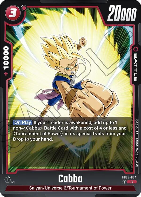 Cabba FB03-004 card from Raging Roar