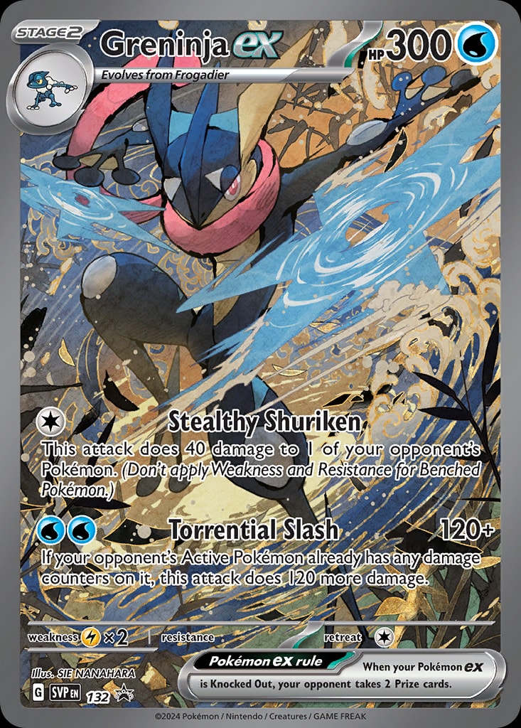 Greninja ex 132 card from SV: Scarlet & Violet Promo Cards