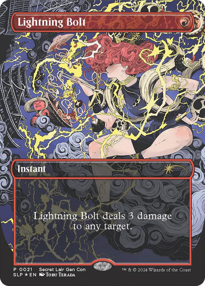Lightning Bolt 21 card from Secret Lair Showdown