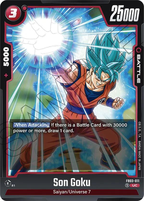 Son Goku FB03-011 card from Raging Roar