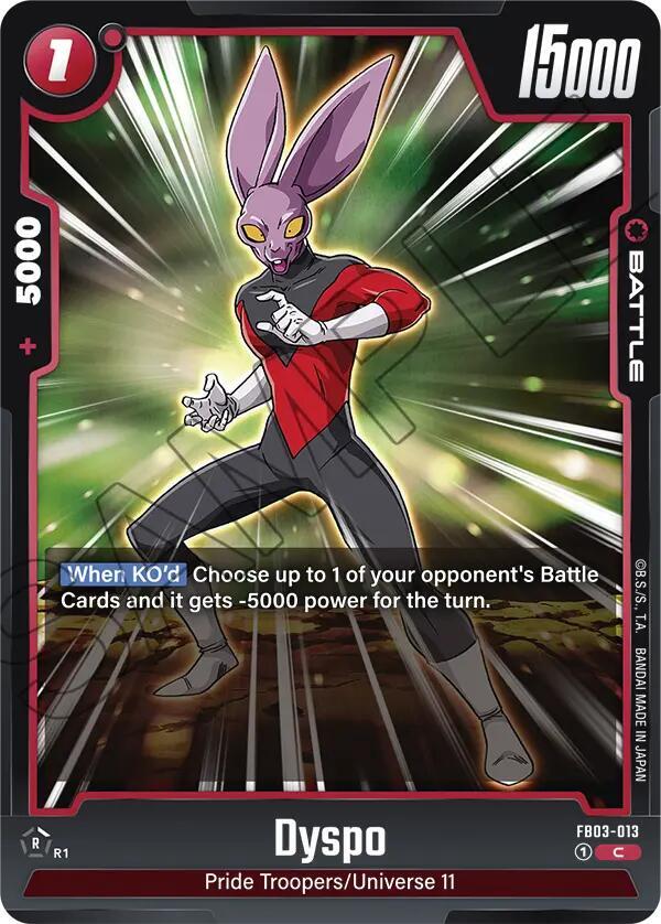 Dyspo FB03-013 card from Raging Roar